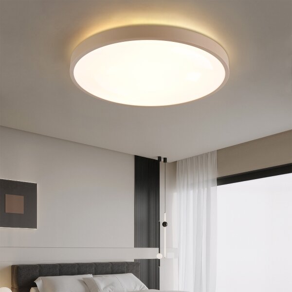 Brilagi - Corp de iluminat LED dimabil GLASS POOL DOUBLE LED, 80W, 230V, 60 cm, bej + telecomandă