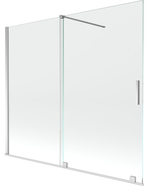 Mexen Velar paravan de cadă cu 2 aripi glisante 180 x 150 cm, transparent, crom - 896-180-000-01-01
