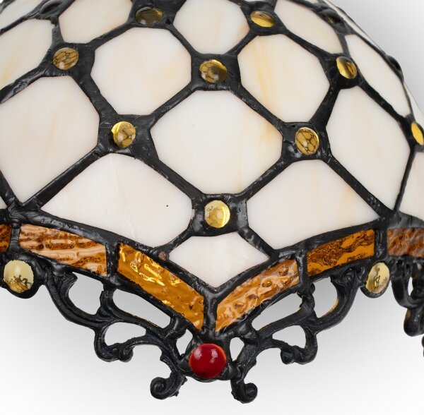 Brilagi - Lampă de perete Tiffany din vitralii ivoriu 1xE14/40W/230V