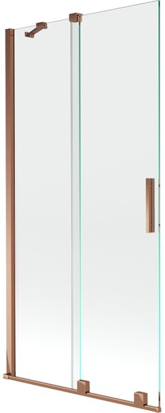 Mexen Velar paravan cadă 2-aripi culisant 90 x 150 cm, transparent, Roz-auriu - 896-090-000-01-60