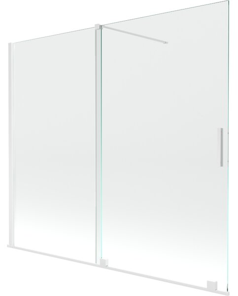 Mexen Velar, paravan de baie glisant cu 2 aripi 180 x 150 cm, sticla transparenta 8 mm, profil alb, 896-180-000-01-20