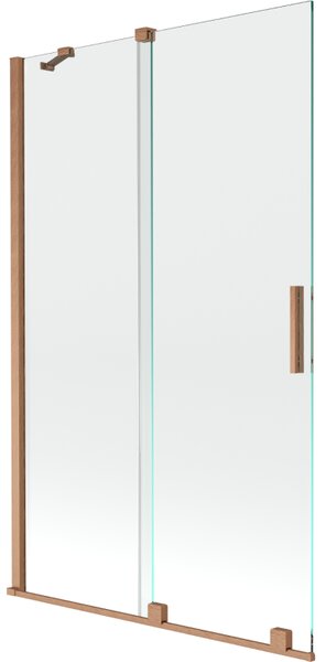 Mexen Velar, paravan de baie glisant cu 2 aripi 110 x 150 cm, sticlă transparentă de 8 mm, cupru mat, 896-110-000-01-65