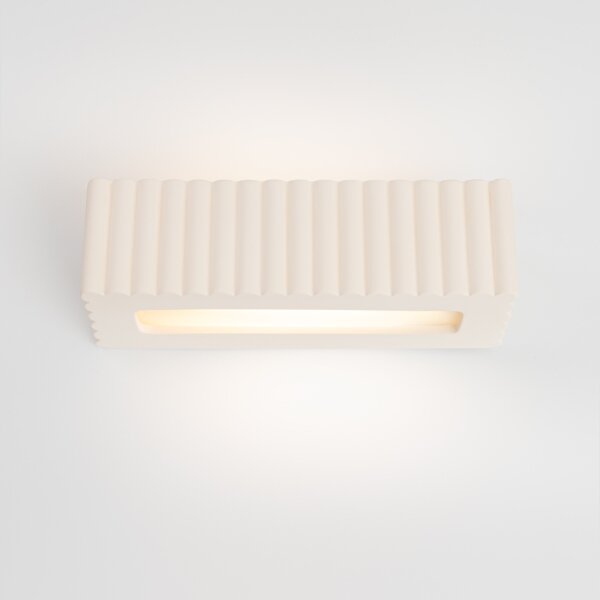 Sollux SL.1885 - Aplica de perete RIGATA 1xE27/15W/230V ceramică/alb