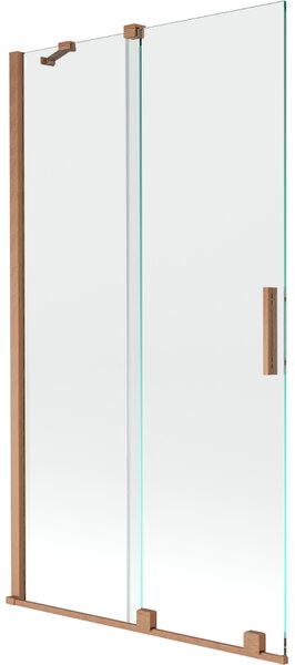 Mexen Velar, paravan de baie glisant cu 2 aripi 100 x 150 cm, sticlă transparentă de 8 mm, cupru mat, 896-100-000-01-65