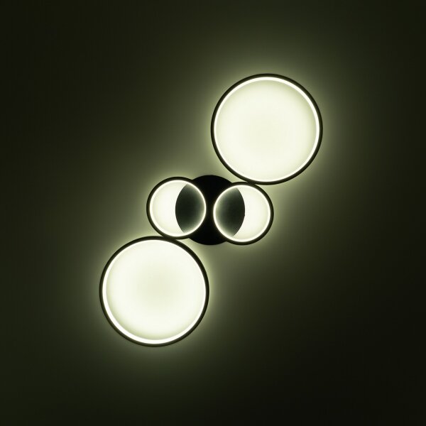 Brilagi - Plafonieră LED dimabilă RINGO LED/34W/230V neagră + telecomandă