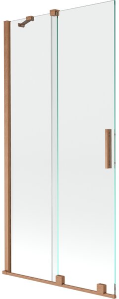 Mexen Velar paravan cadă 2-aripi culisant 90 x 150 cm, transparent, Cupru cu aspect periat - 896-090-000-01-65