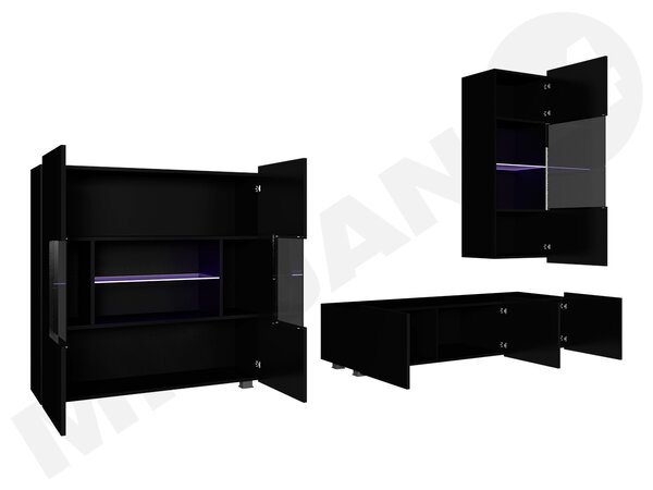 Mobilier living Badiani VII (alb + alb lucios). 1121912
