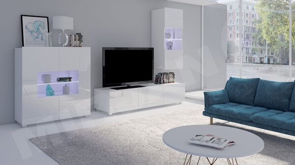 Mobilier living Badiani VII (alb + alb lucios). 1121912