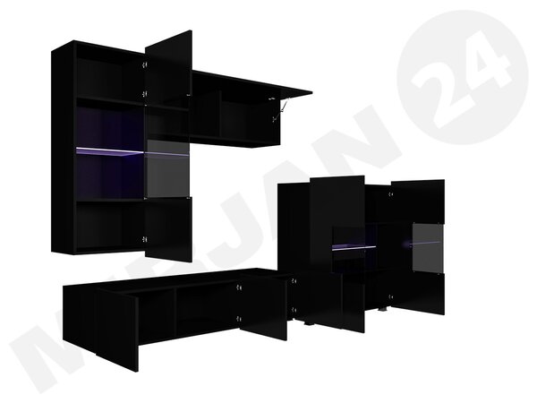 Mobilier living Badiani III (alb + alb lucios). 1121920