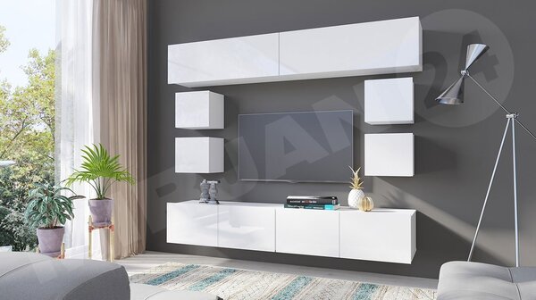 Mobilier living Badiani XVI (alb + alb lucios). 1121921