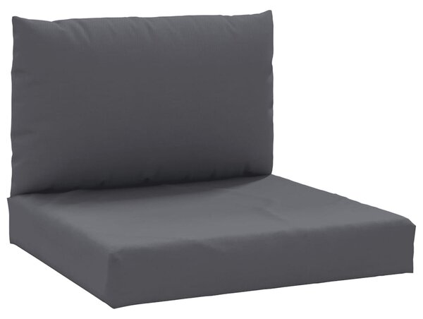 Perne canapea din paleți, 2 buc., antracit, material textil