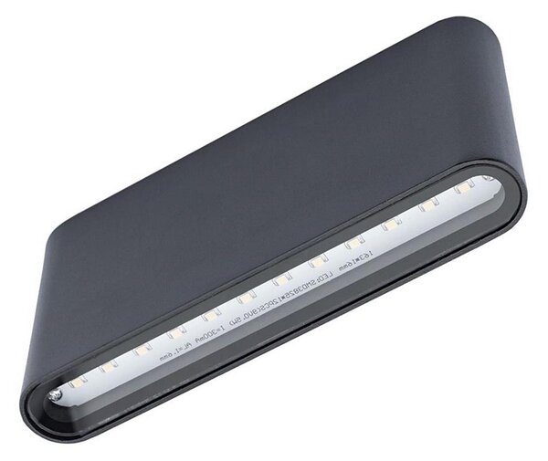 Aplică perete exterior LED FLOW 2xLED/6W/230V IP54 negru