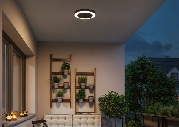 Plafonieră de exterior cu senzor LED/14W IP44 CIRCULA 230V Paulmann 94526