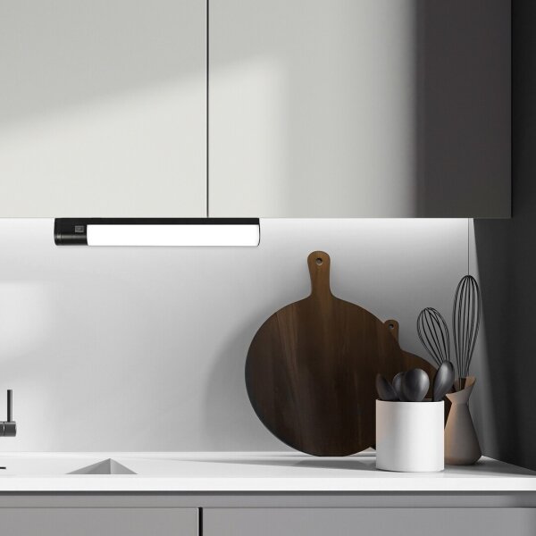 Rabalux 78029 - LED iluminat sub dulap cu priză DUDDU LED/17W/230V negru
