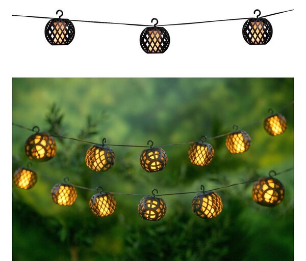 Lanț LED solar 3,8m 8xLED/1,2V