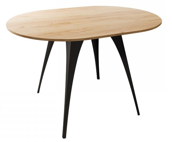 Masă sufragerie Izzy 100 (negru + Stejar craft auriu). 1122283