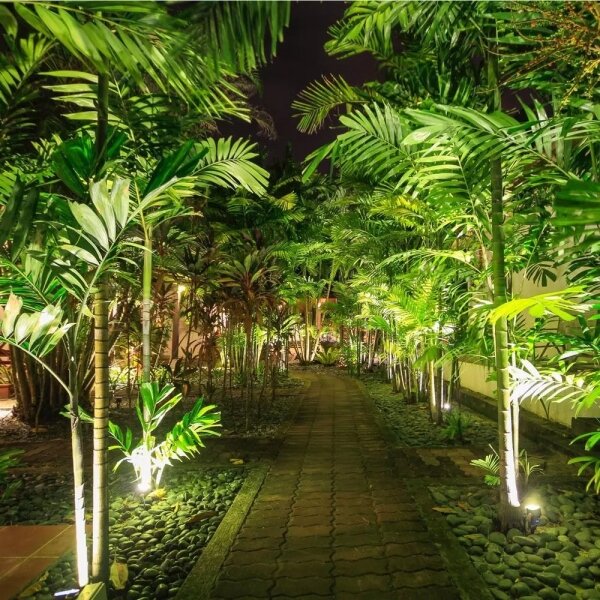LED Lampă exterior LED/12W/100-240V IP65 culoarea luminii verde