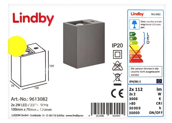 Aplică LED CATALEYA 2xLED/2W/230V Lampenwelt