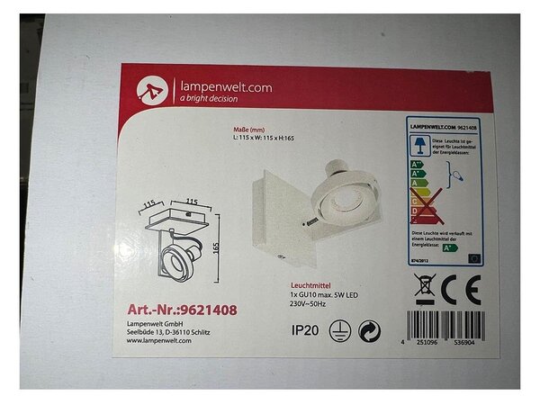 Aplică LED 1xGU10/5W/230V Lampenwelt