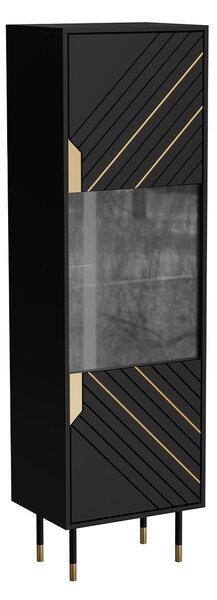 Vitrină Mediana 54 (negru + auriu). 1122533
