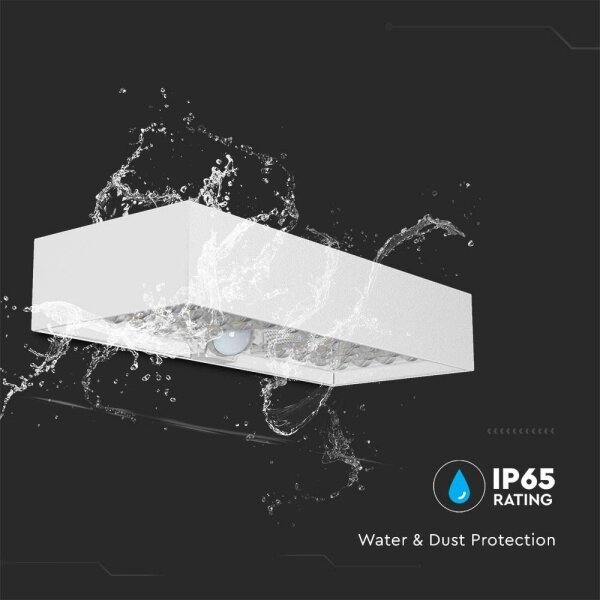 Aplică LED solară cu senzor LED/6W/3,7V IP65 4000K alb