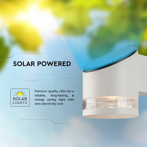 Aplică LED solară cu senzor LED/1W/3,7V IP44 3000K alb