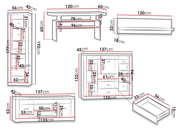 Mobilier living Nadenas I (arin închis). 1122694