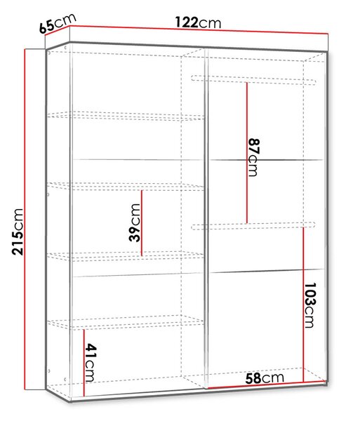 Dulap de haine Olevaro 12 (alb + Oglindă). 1122753