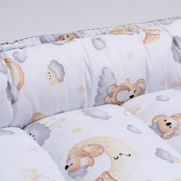 Cosulet bebelus pentru dormit Kidizi Baby Nest Cocoon 90x50 cm Koala Dreams