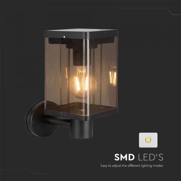 LED lampă solară de perete exterior cu senzor, 2,5W, 3000K, IP54