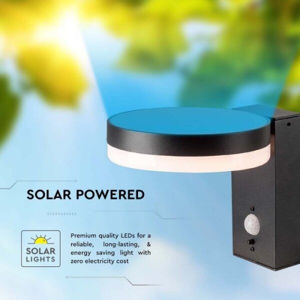 LED lampă solară de perete exterior cu senzor LED/5,5W/3,7V 3000K IP54