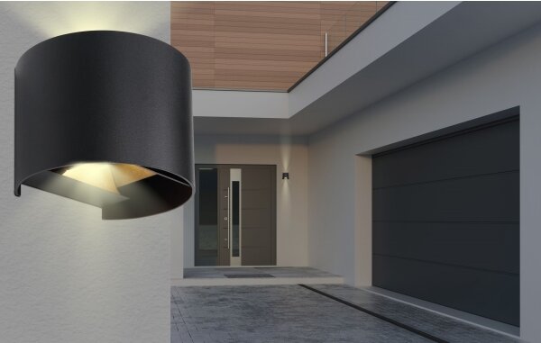 Aplică LED de exterior VERONIKA 2xLED/3W/230V IP44 negru Globo 34168RB