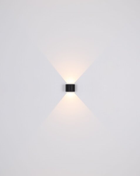 Aplică LED de exterior VERONIKA 2xLED/3W/230V IP44 negru Globo 34168RB