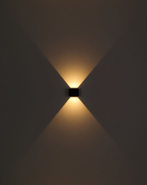 Aplică LED de exterior VERONIKA 2xLED/3W/230V IP44 negru Globo 34168RB