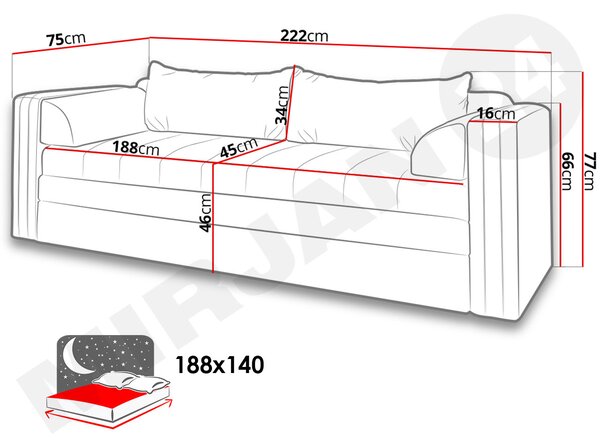 Canapea Vivienne (maro + bej). 1123193
