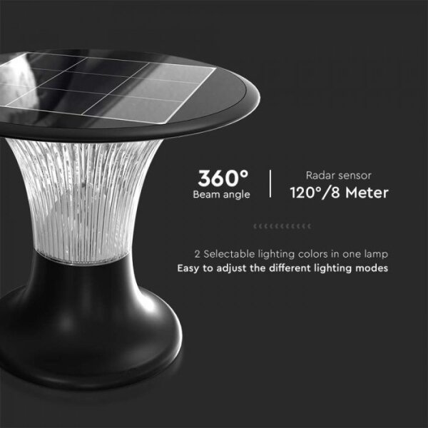 Lampă solară LED cu senzor 15W 3,2V 4000K/6000K IP65 6000 mAh