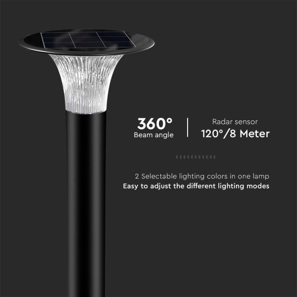 Lampă solară LED cu senzor 15W 3,2V 4000K/6000K IP65 6000 mAh