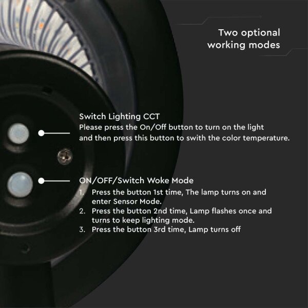 Lampă solară LED cu senzor 15W 3,2V 4000K/6000K IP65 6000 mAh