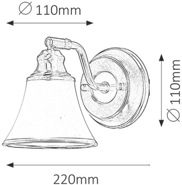 Rabalux Grando lampă de perete 1x40 W alb-maro 6545
