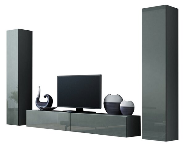 Mobilier living Ziggy IV (negru + wotan). 1123292