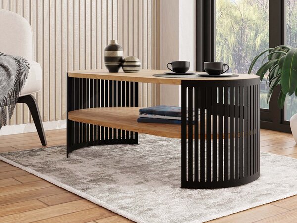 Măsuță cafea Zentono I (negru + Stejar craft auriu). 1123298