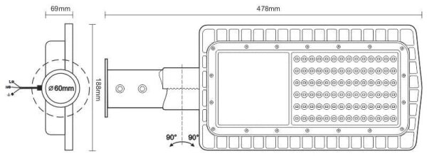 Lampă LED stradală LED/30W/230V 5000K