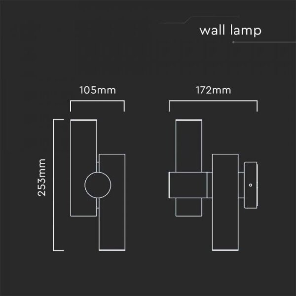 LED Aplica de perete exterior 2xLED/3W/230V 4000K IP44 albă