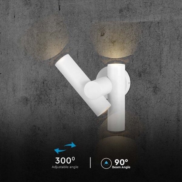 LED Aplica de perete exterior 2xLED/3W/230V 4000K IP44 albă