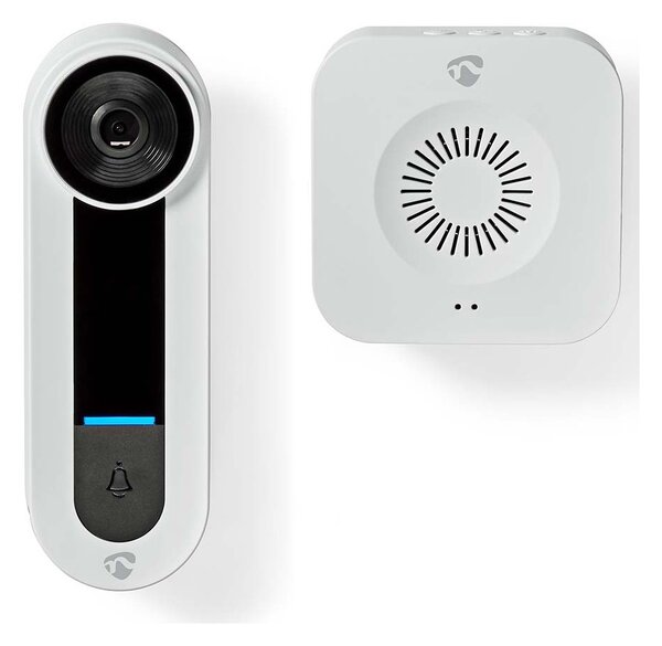 Nedis WIFICDP40CWT - Sonerie video wireless Full HD 1536p Wi-Fi IP65