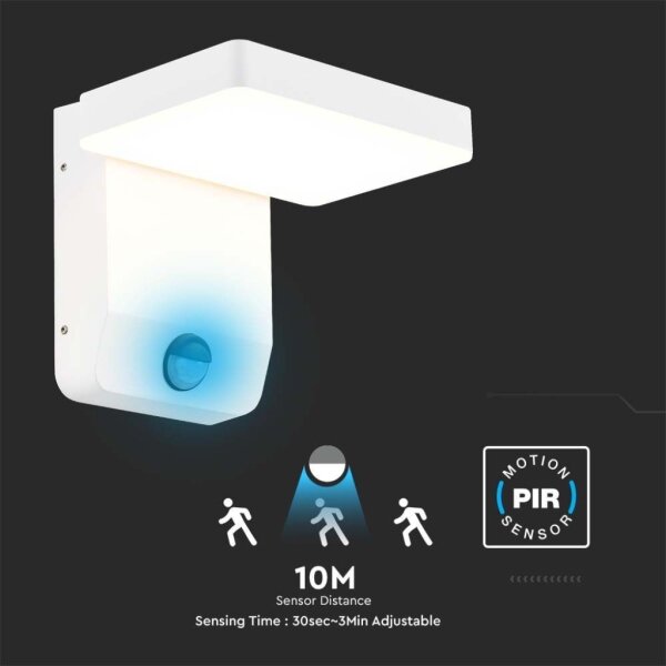 LED Aplica de perete exterior cu senzor LED/17W/230V 4000K albă