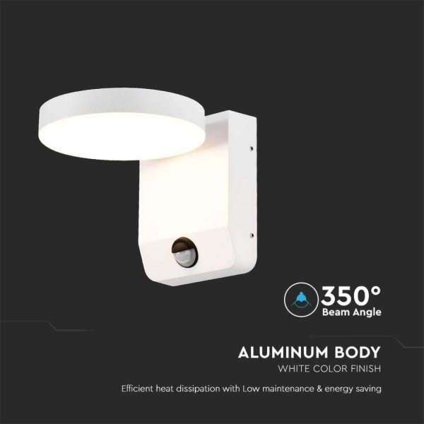 Aplică LED de exterior cu senzor LED/17W/230V IP65 4000K alb