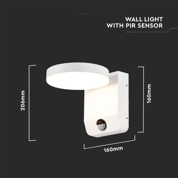Aplică LED de exterior cu senzor LED/17W/230V IP65 4000K alb