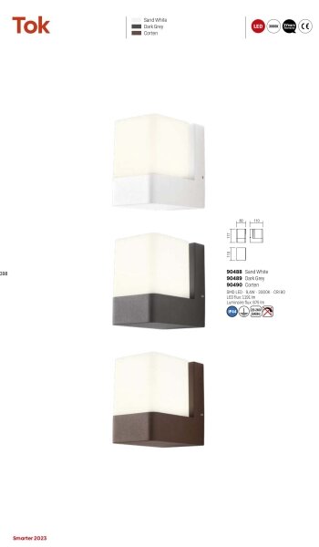 Aplică LED de exterior TOK LED/9,4W/230V IP44 antracit Redo 90489