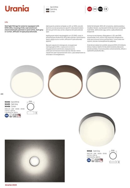 Aplică LED de exterior URANIA LED/10W/230V IP65 antracit Redo 90516